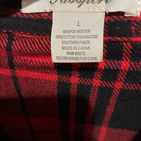 Passport Red and Black Plaid Button-Up Shirt - Picture 2 of 2